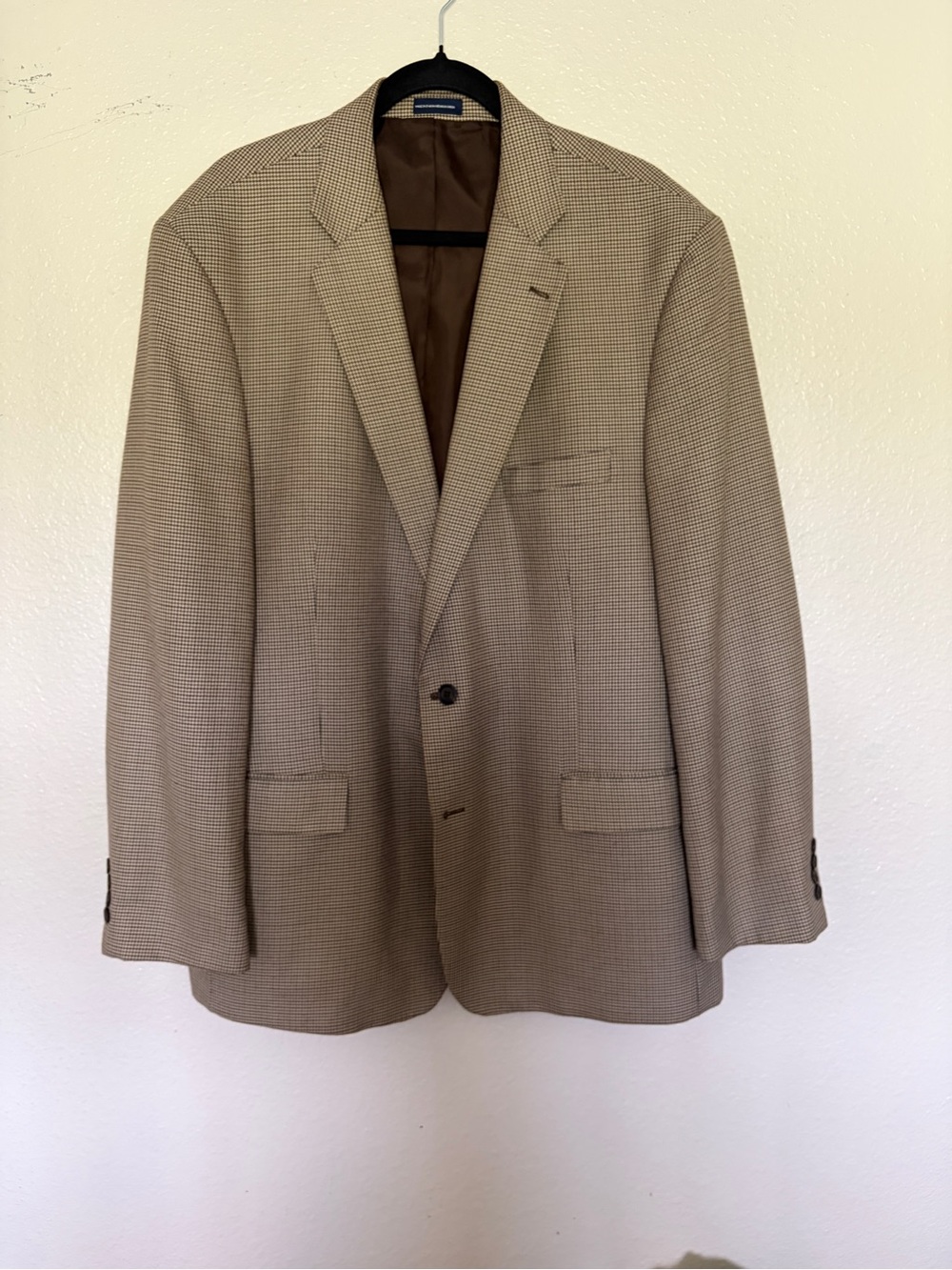 Stafford Tan Glen Plaid Sport Coat